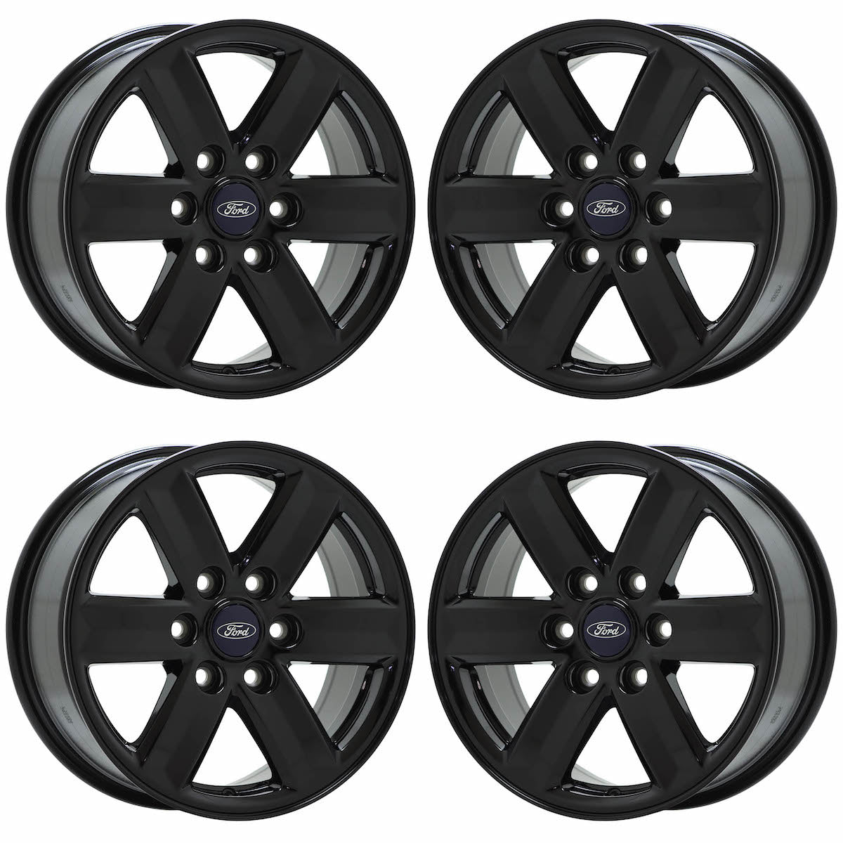 17" Ford F150 Truck Gloss Black wheels rims Factory OEM set 4 10339